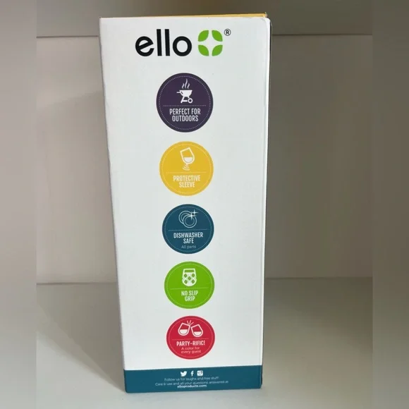 Ello Cru Wine Glass Set with Silicone Sleeves - Picture 2 of 3